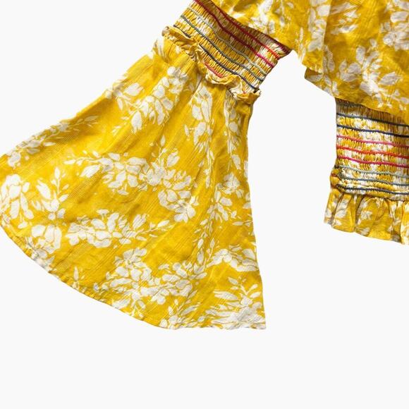 Tularosa Off The Shoulder Yellow Elastic Crop-top‎ Women’s Size XS - Picture 3 of 6